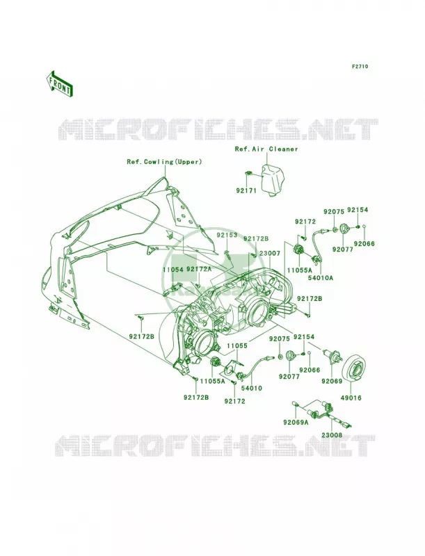 Headlights Kawasaki MOTOS 1400 2012 Concours 14 ABS  ZG1400CCF