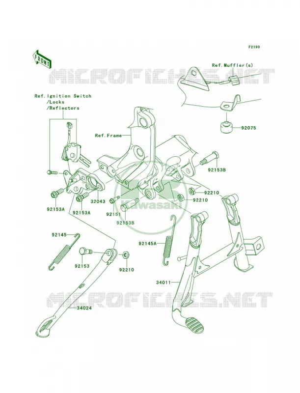 Stands Kawasaki MOTOS 1400 2012 Concours 14 ABS  ZG1400CCF