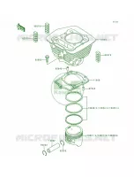 CylinderPiston pour Kawasaki Bayou 300