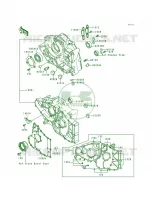 Crankcase pour Kawasaki Bayou 300 4X4