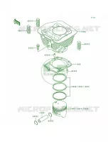 CylinderPistons pour Kawasaki Bayou 300 4X4
