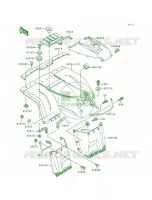 Front Fenders pour Kawasaki Bayou 300 4X4