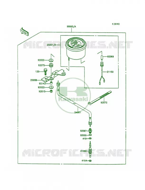Optional PartsMeter Kawasaki QUAD 220 1990 Bayou 220  KLF220-A3