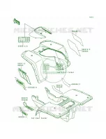 DecalKLF300 B1B2 pour Kawasaki Bayou 300