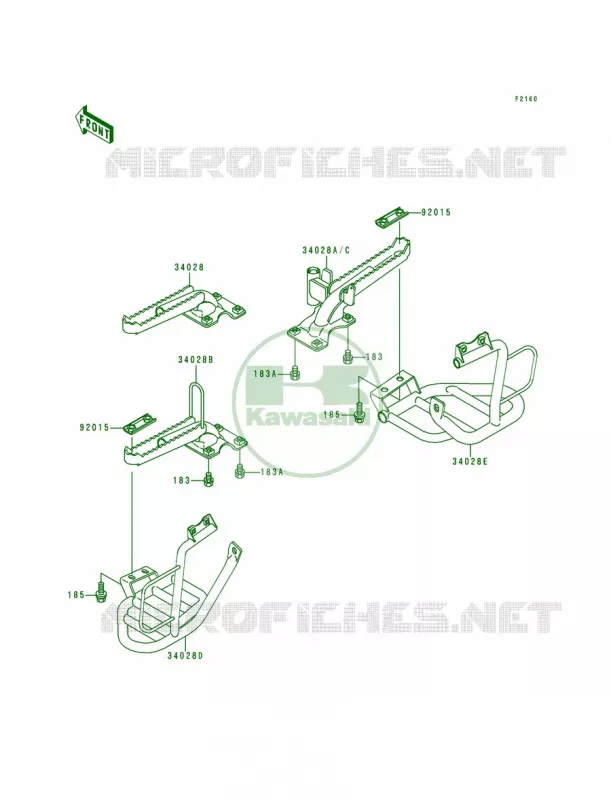 Step Kawasaki QUAD 300 1990 Bayou 300  KLF300-B3