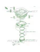 CylinderPiston pour Kawasaki Bayou 300