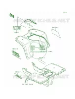 DecalKLF300 B4 pour Kawasaki Bayou 300