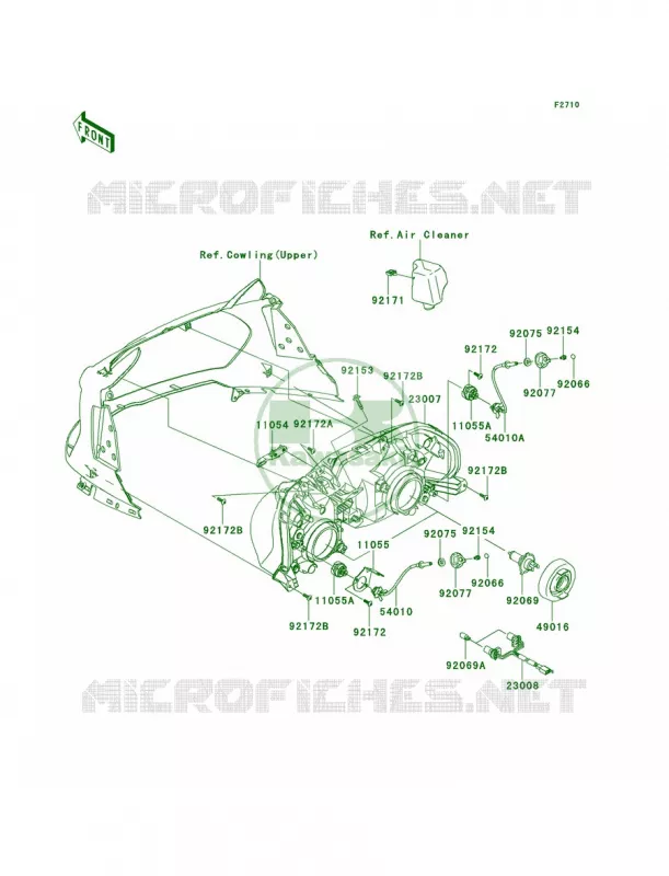 Headlights Kawasaki MOTOS 1400 2011 Concours 14 ABS  ZG1400CBF