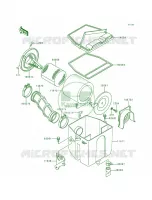 Air FilterKLF300 B1 pour Kawasaki Bayou 300