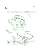DecalKLF300 B3 pour Kawasaki Bayou 300