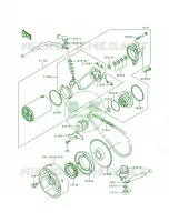 Starter MotorKLF300 B1 pour Kawasaki Bayou 300