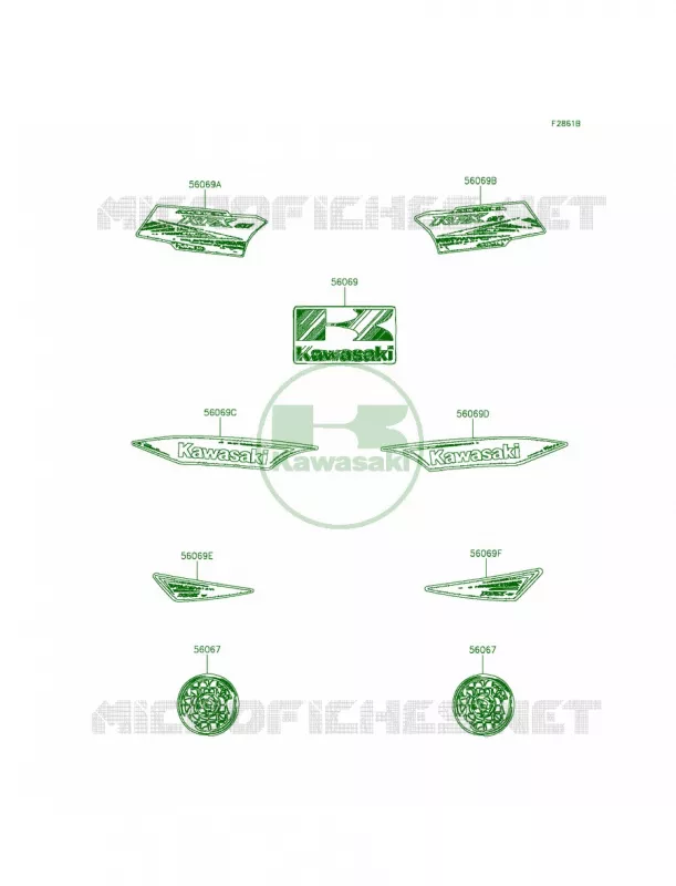 DecalsAEF Kawasaki QUAD 90 2015 KFX90  KSF90AFF