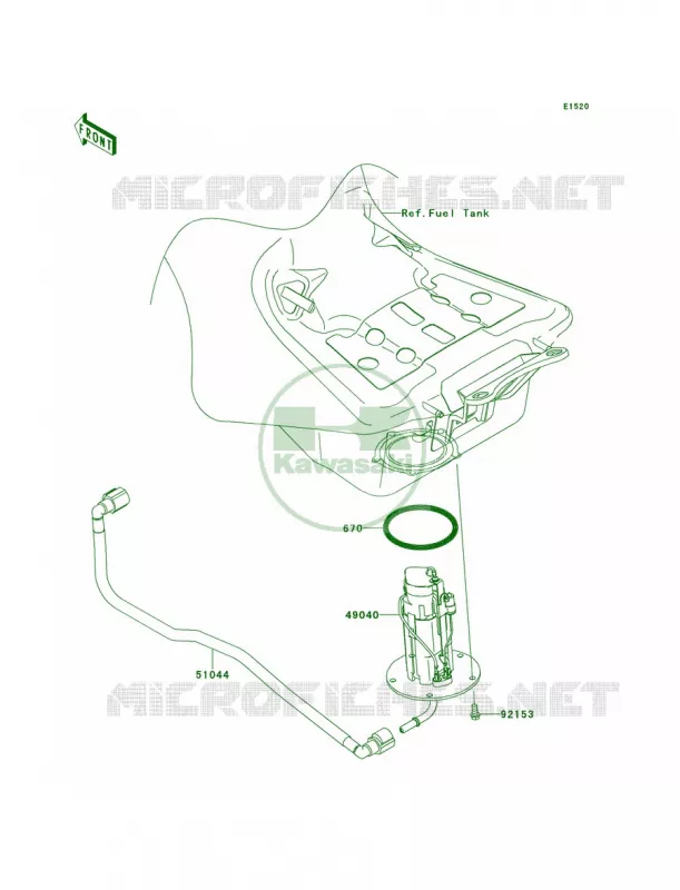 Fuel Pump Kawasaki MOTOS 1400 2010 Concours 14  ZG1400DAF