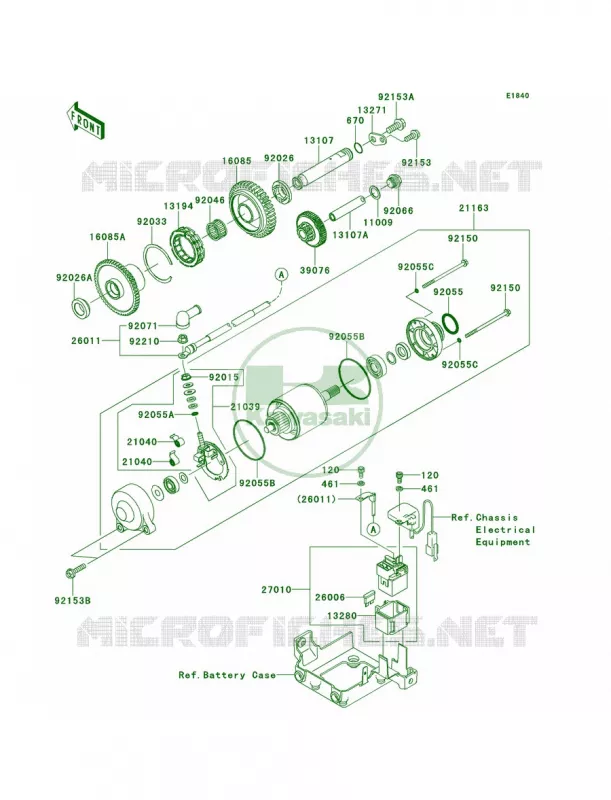 Starter Motor Kawasaki MOTOS 1400 2010 Concours 14  ZG1400DAF