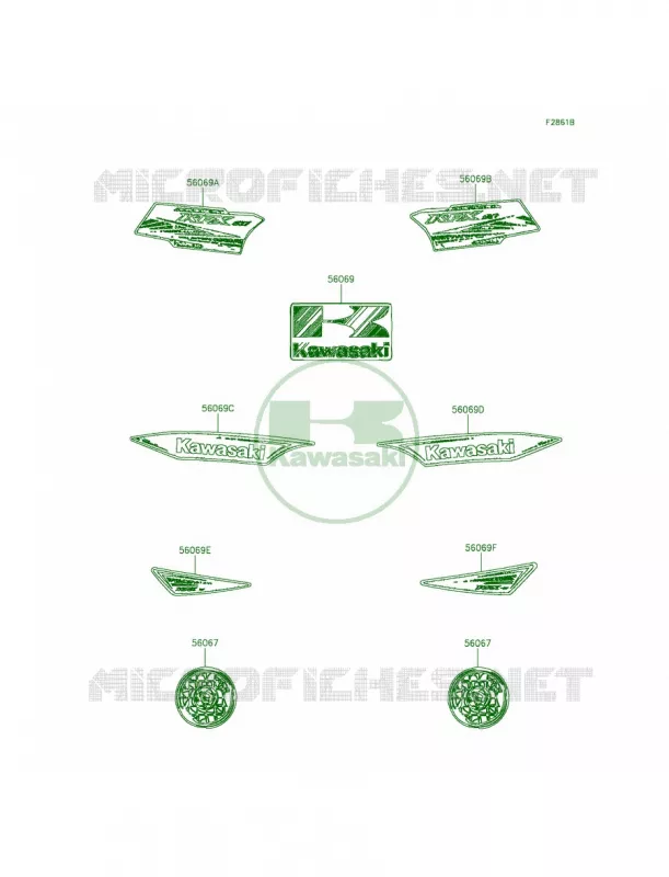 DecalsAEF Kawasaki QUAD 90 2014 KFX90  KSF90AEF