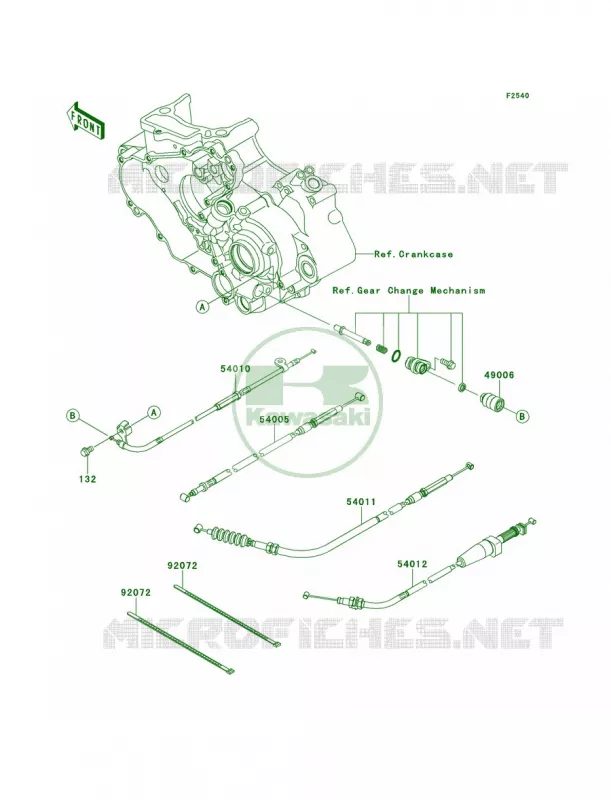 Cables Kawasaki QUAD 450 2014 KFX450R  KSF450BEF