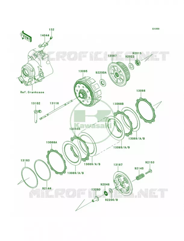 Clutch Kawasaki QUAD 450 2013 KFX450R  KSF450BDF