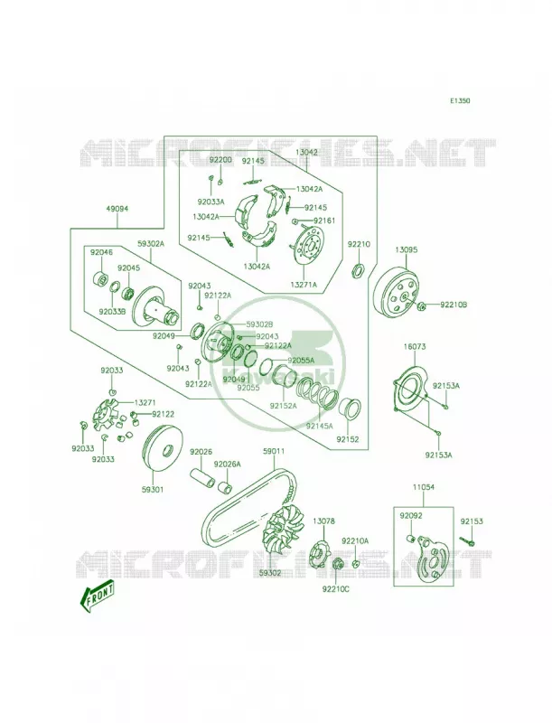Belt Converter Kawasaki QUAD 90 2013 KFX90  KSF90ADF