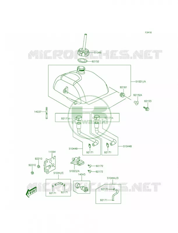 Fuel Tank Kawasaki QUAD 50 2013 KFX50  KSF50BDF