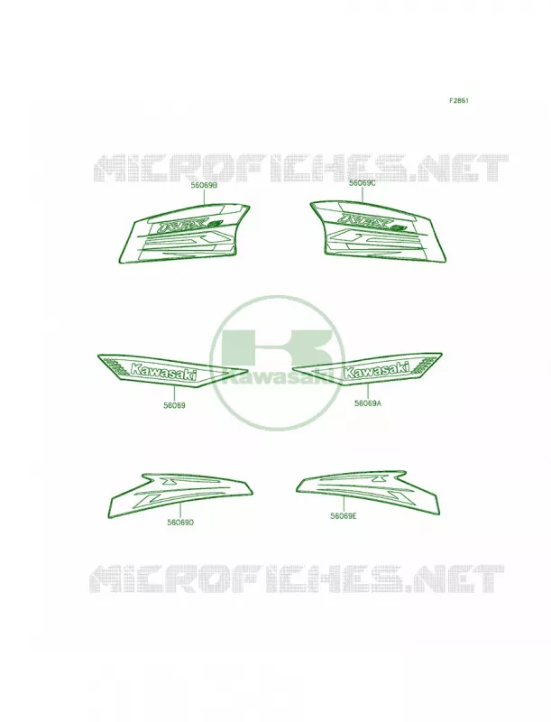 DecalsACF Kawasaki QUAD 90 2012 KFX90  KSF90ACF