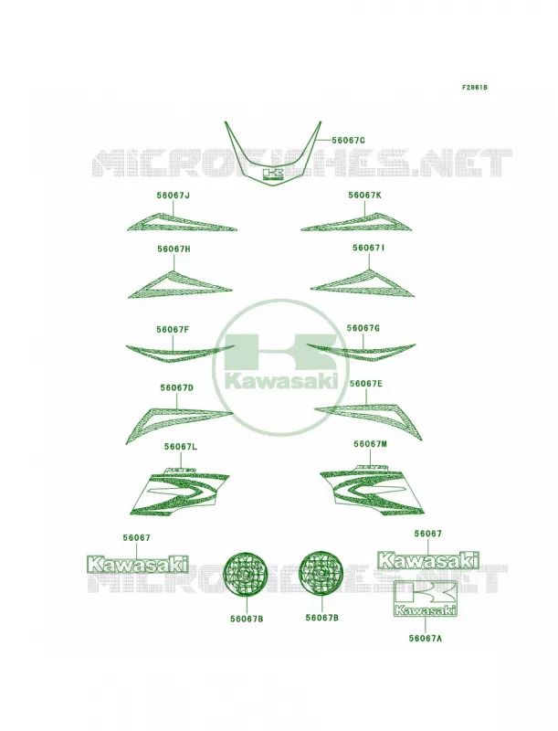 DecalsGreenA8F Kawasaki QUAD 90 2011 KFX90  KSF90ABF