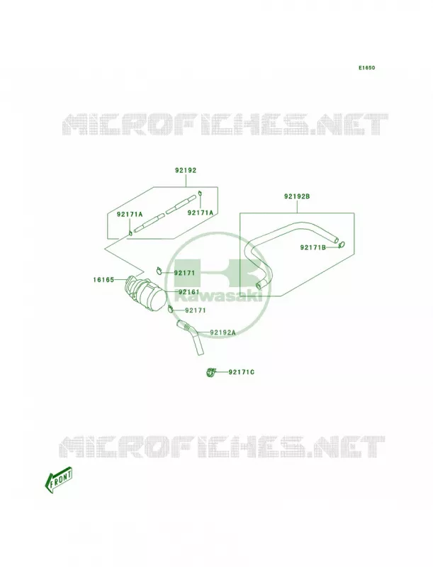 Fuel Evaporative SystemA8F-ABF Kawasaki QUAD 90 2011 KFX90  KSF90ABF