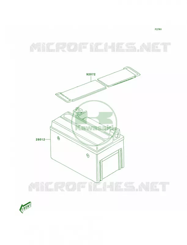 Battery Kawasaki QUAD 90 2010 KFX90  KSF90AAF