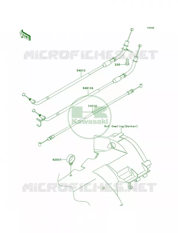 Cables Kawasaki MOTOS 1400 2010 Concours 14 ABS  ZG1400CAF