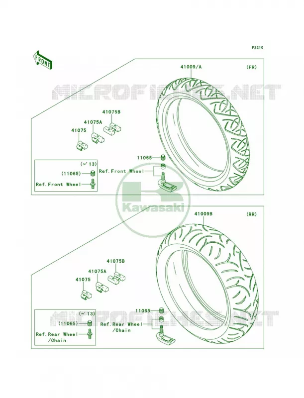 Tires Kawasaki MOTOS 1400 2010 Concours 14 ABS  ZG1400CAF