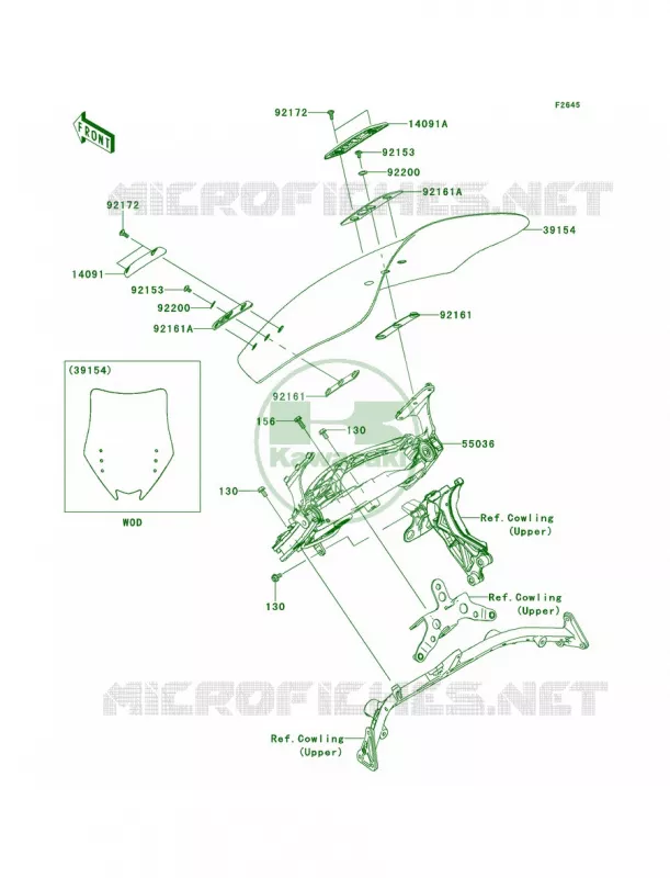 Windshield Kawasaki MOTOS 1400 2010 Concours 14 ABS  ZG1400CAF