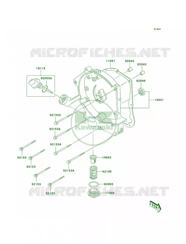 Engine Covers Kawasaki QUAD 50 2009 KFX50  KSF50B9S