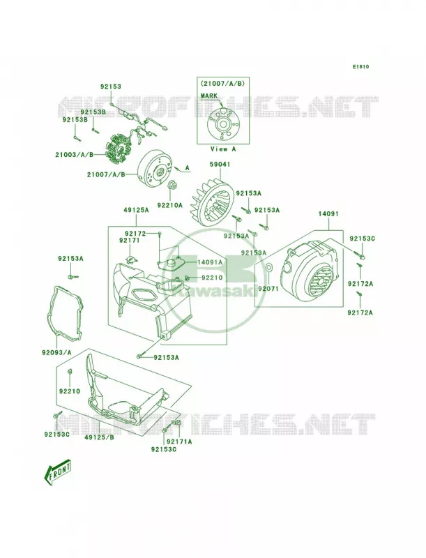 Generator Kawasaki QUAD 50 2009 KFX50  KSF50B9S