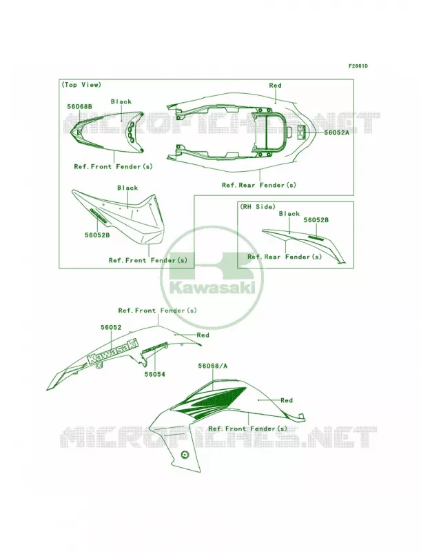 DecalsRedB9F Kawasaki QUAD 450 2009 KFX450R  KSF450B9F
