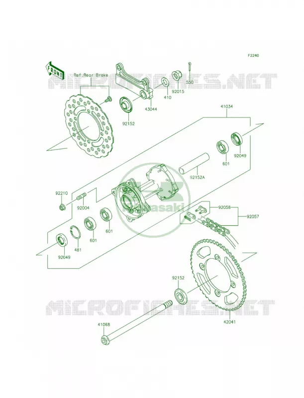 Rear Hub Kawasaki MOTOS 140 2012 KLX140  KLX140ACF