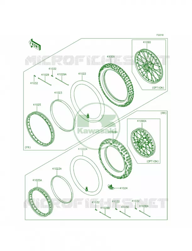 WheelsTires Kawasaki MOTOS 140 2012 KLX140  KLX140ACF