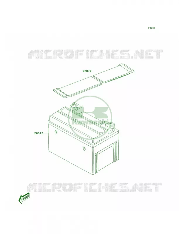 Battery Kawasaki QUAD 90 2007 KFX90  KSF90A7F