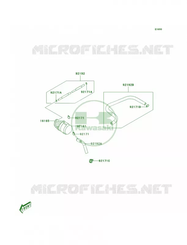 Fuel Evaporative SystemA8F-ABF Kawasaki QUAD 90 2007 KFX90  KSF90A7F