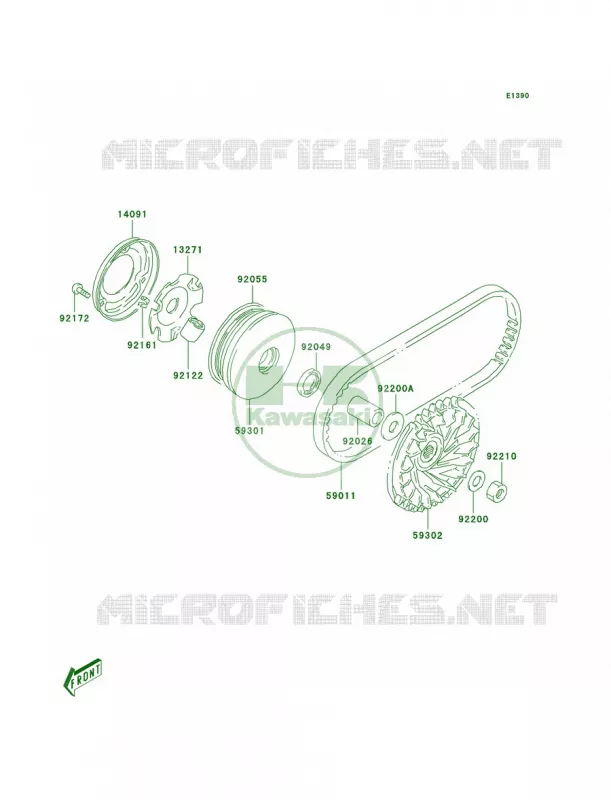 Belt Converter Kawasaki QUAD 80 2006 KFX80  KSF80A6F
