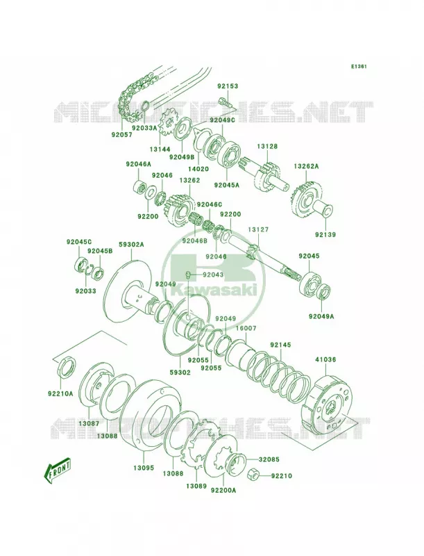 Transmission Kawasaki QUAD 80 2006 KFX80  KSF80A6F