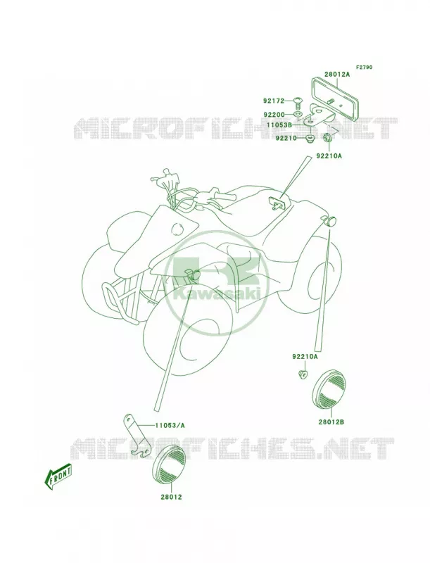 ReflectorsCN Kawasaki QUAD 50 2005 KFX50  KSF50-A3