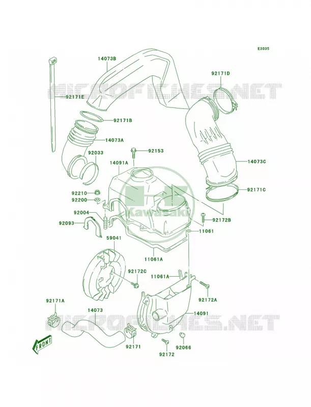Cooling Kawasaki QUAD 80 2005 KFX80  KSF80-A3