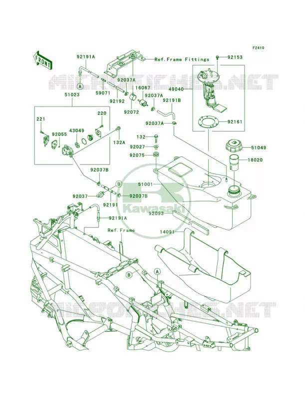 Fuel Tank Kawasaki QUAD 700 2005 KFX700  KSV700-B2