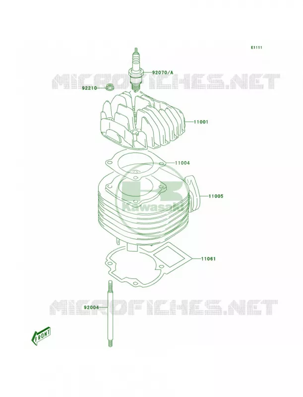 Cylinder Head Kawasaki QUAD 80 2004 KFX80  KSF80-A2