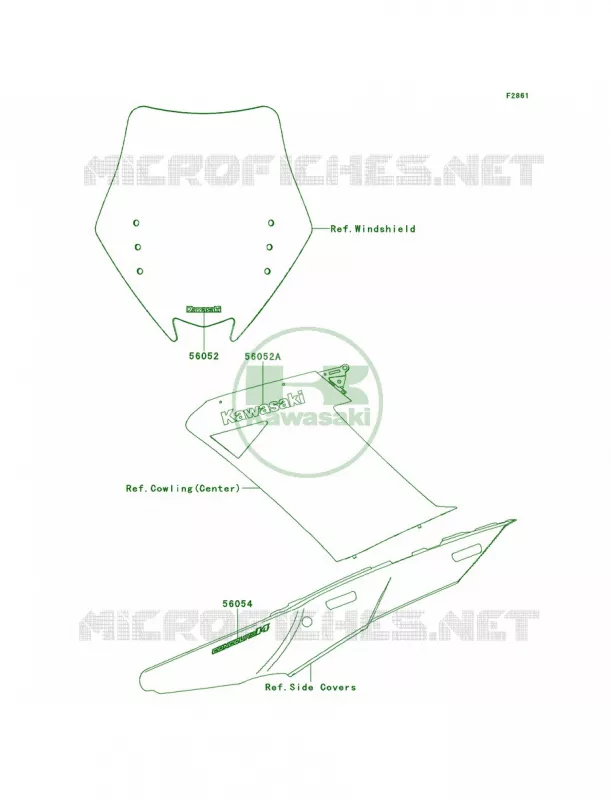 Decals Kawasaki MOTOS 1400 2008 Concours 14  ZG1400B8F