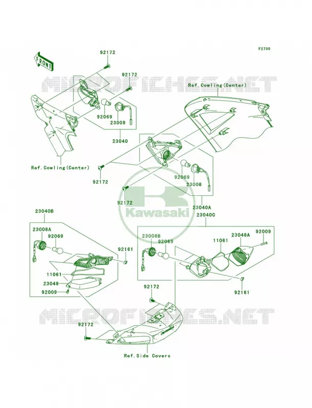 Turn Signals Kawasaki MOTOS 1400 2008 Concours 14  ZG1400B8F