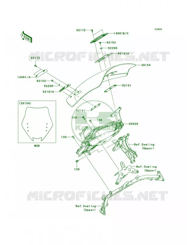 Windshield Kawasaki MOTOS 1400 2008 Concours 14  ZG1400B8F