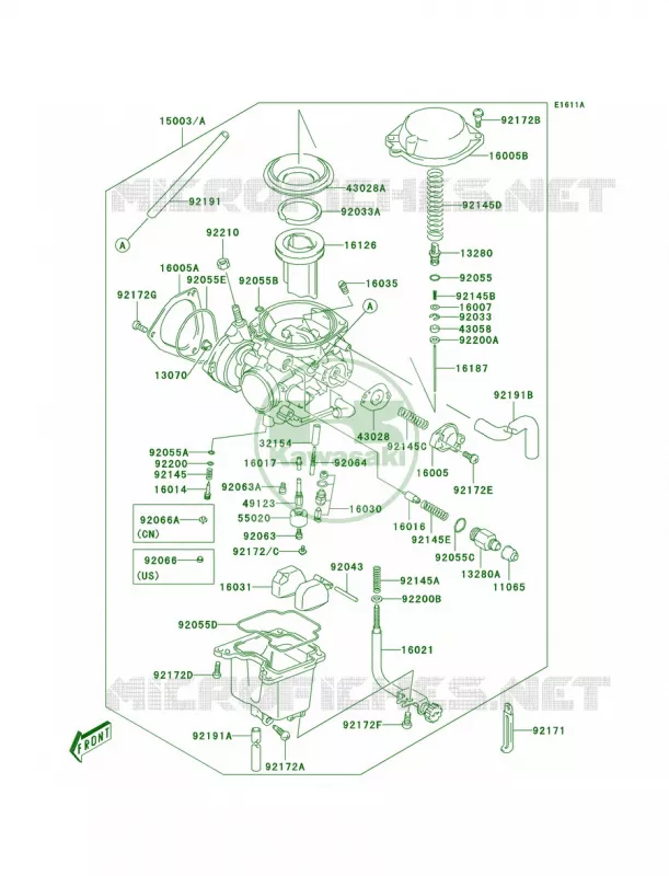 CarburetorA2 Kawasaki QUAD 400 2003 KFX400  KSF400-A1