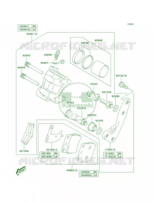 Front Brake Kawasaki QUAD 400 2003 KFX400  KSF400-A1