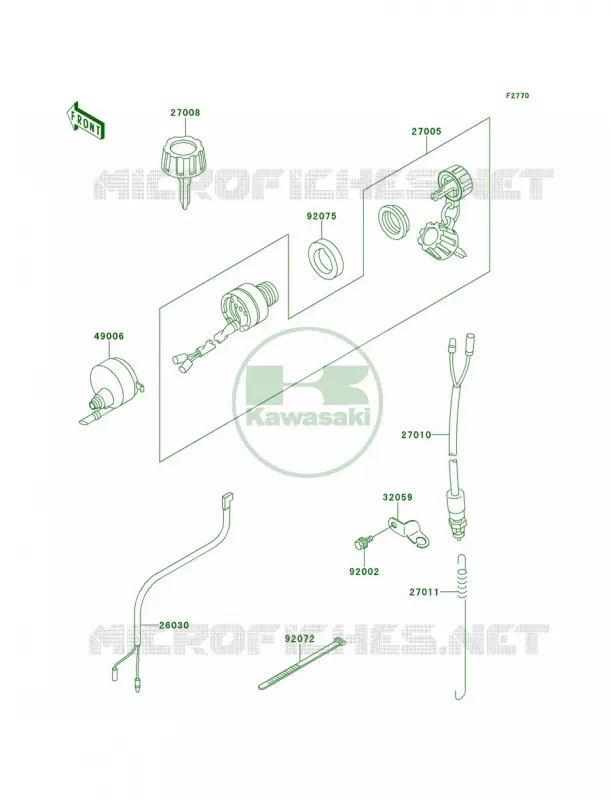Ignition Switch Kawasaki QUAD 250 2000 Mojave 250  KSF250-A14