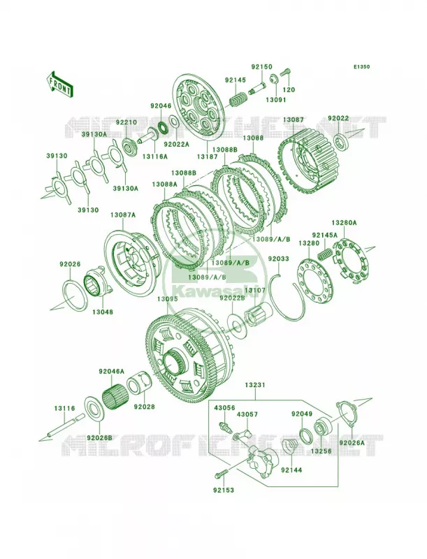 Clutch Kawasaki MOTOS 1400 2008 Concours 14 ABS  ZG1400A8F